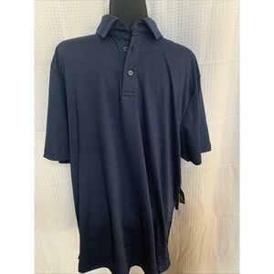 Rorie Whelen golf polo XL Navy Blue Dry Wicking Short‎ Sleeved Casual NWT